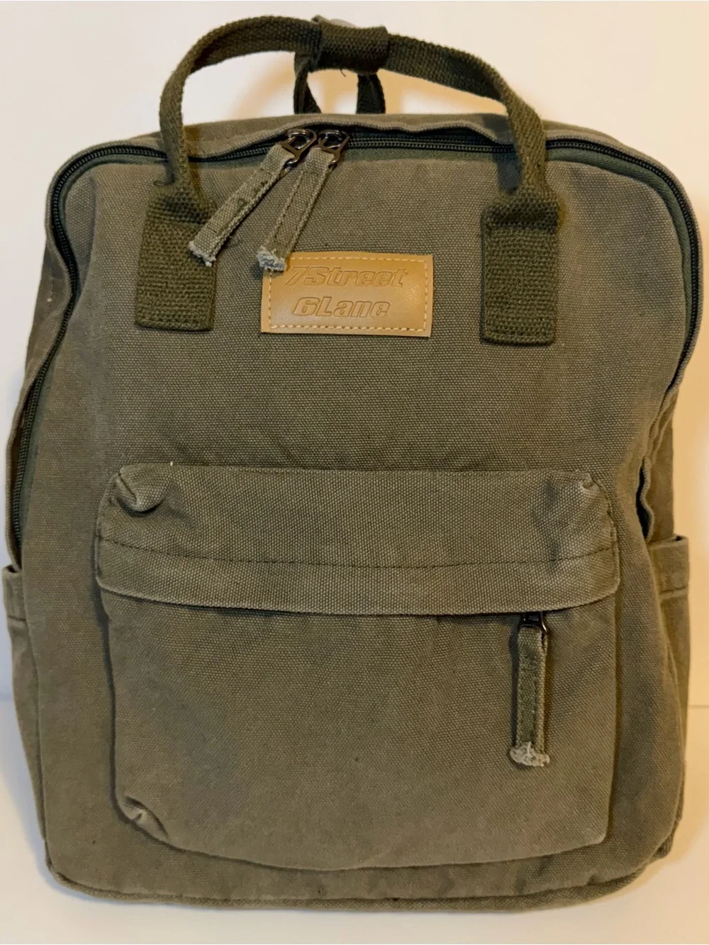 Olive Canvas Backpack - Men's Everyday Bag